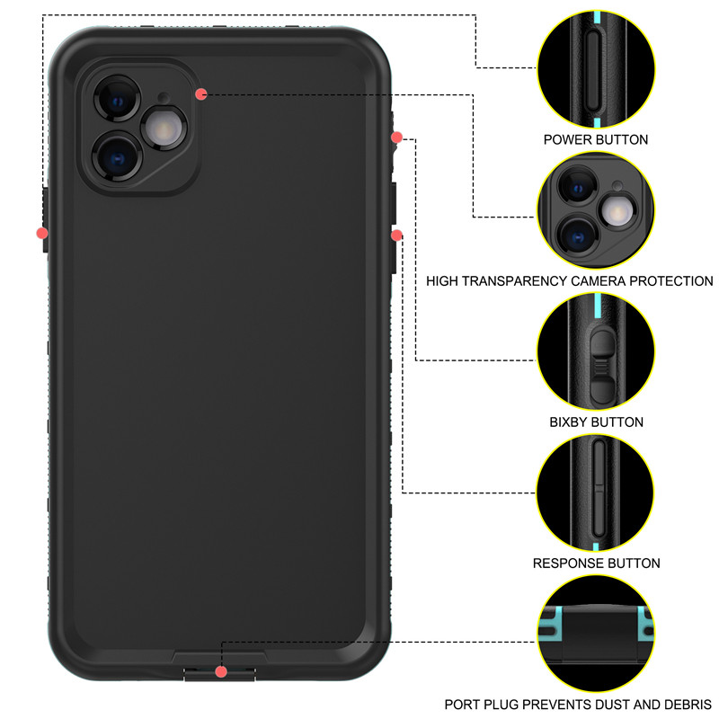 lifense phone case iphone 11 ο καλύτερος αδιάβροχος σάκος για το iphone 11 θήκη για το κινητό κολύμβησης ((μπλε) με συμπαγές χρώμα πίσω κάλυμμα