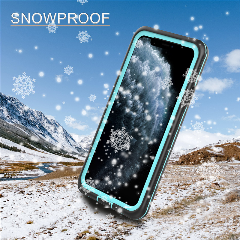 Προστατευτικές θήκες IPhone αδιάβροχες πλαστικές, αδιάβροχες υποθαλάσσιες, αδιάβροχες υποθαλάσσιες υποθαλάσσιες, για το iphone 11 pro max (μπλε) με συμπαγές χρωματιστό κάλυμμα πλάτης