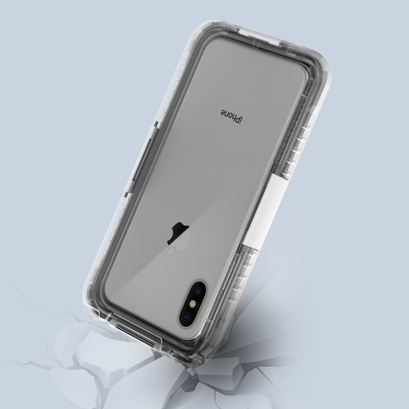 Παγκόσμια αδιάβροχη θήκη για κινητά τηλέφωνα μικρή σαφής αδιάβροχη θήκη για υποβρύχια θήκη για iphone XS Max (λευκό)