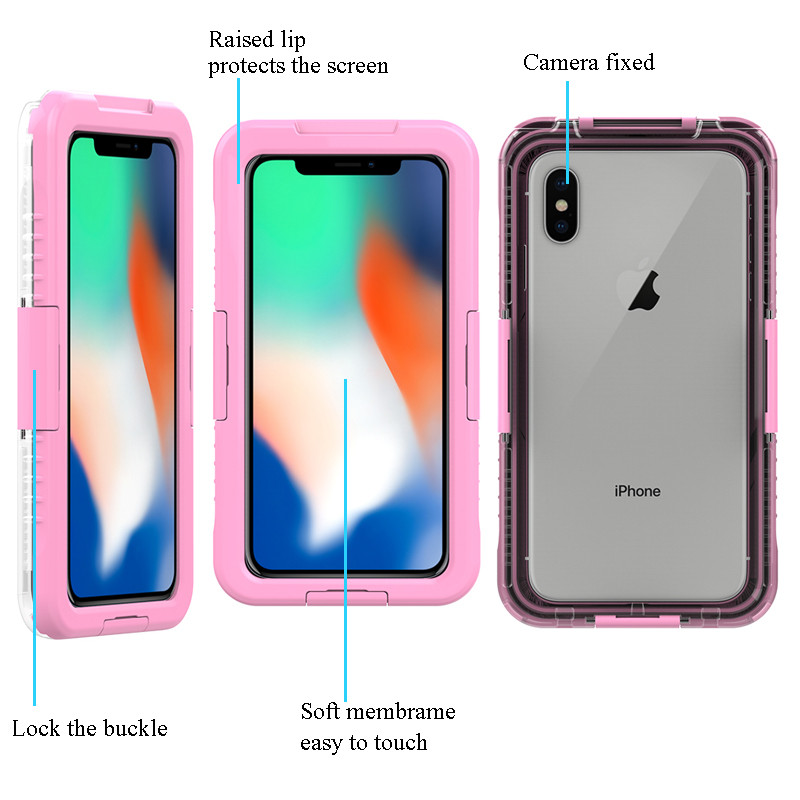 Καλή αδιάβροχη θήκη ξηρού σάκου για το iphone XS Max κινητή τηλεφωνία σε σακούλα (ροζ)