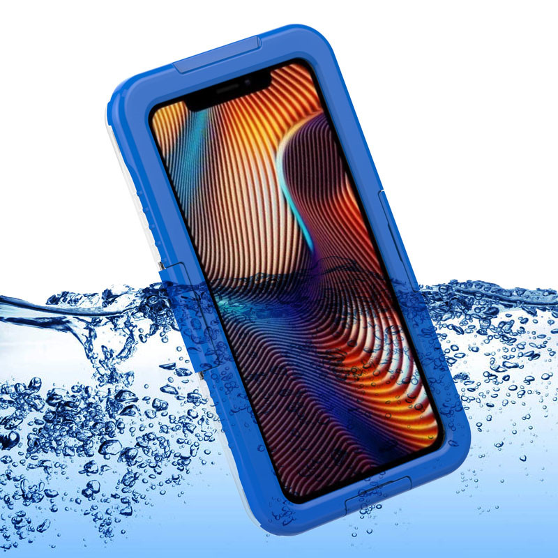 Αδιάβροχο πακέτο για iphone water shock shock proof καλύτερη αδιάβροχη θήκη για iphone XR (μπλε)